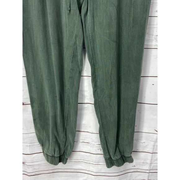 Side‎ stitch Women's Army Green Drawstring Waist Size Small Pull On Pants - Picture 4 of 8